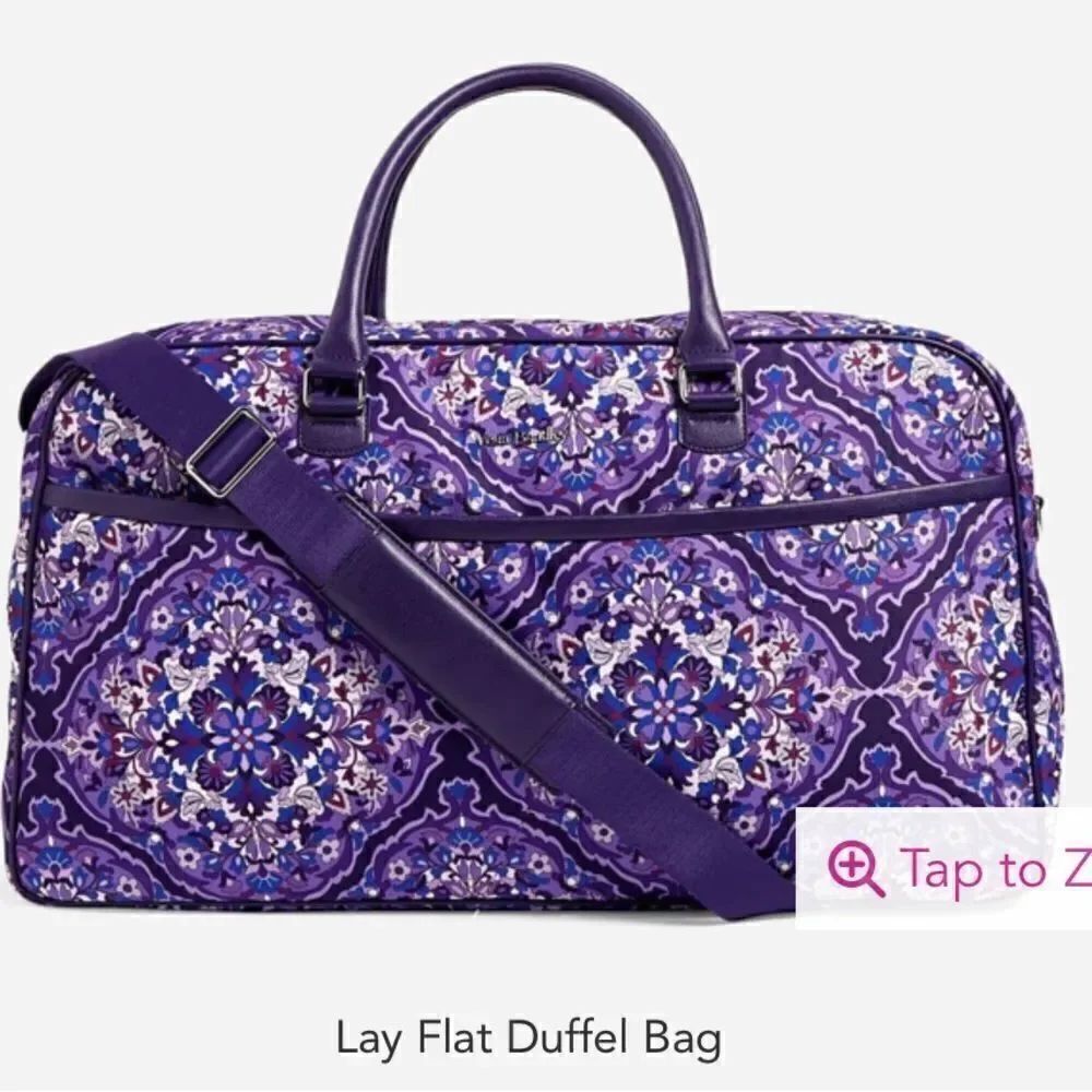 Vera Bradley Lay Flat Duffel Bag in Regal Rosette NWT